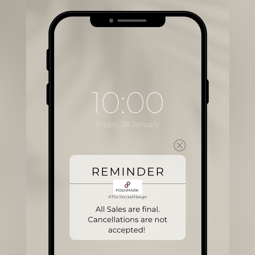 Cancellations not accepted